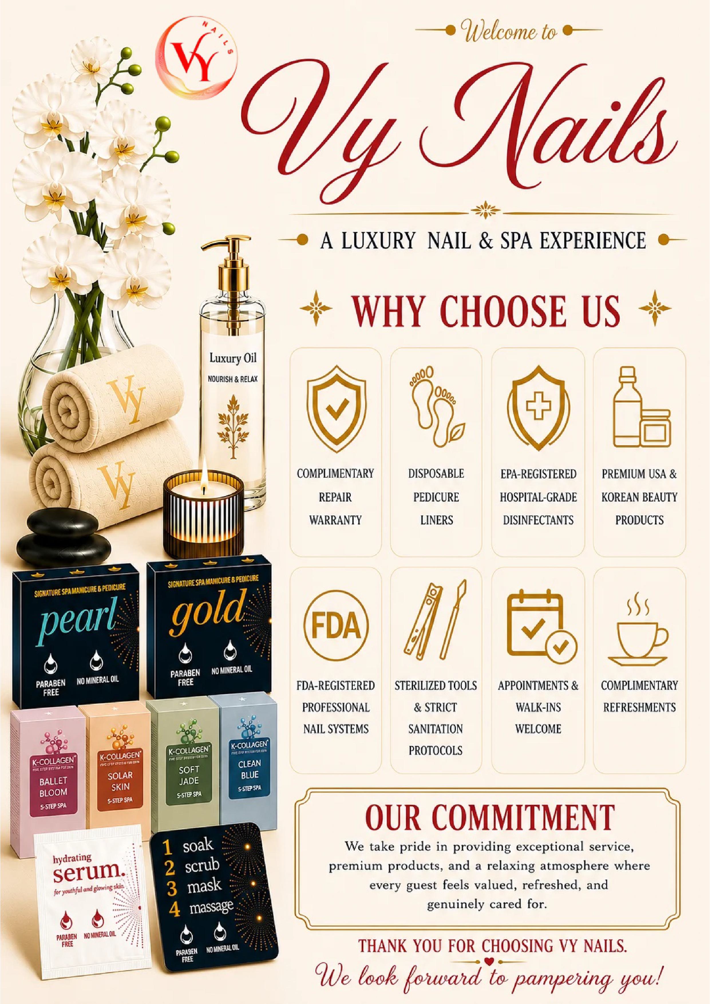 Vy Nails Menu Page 1